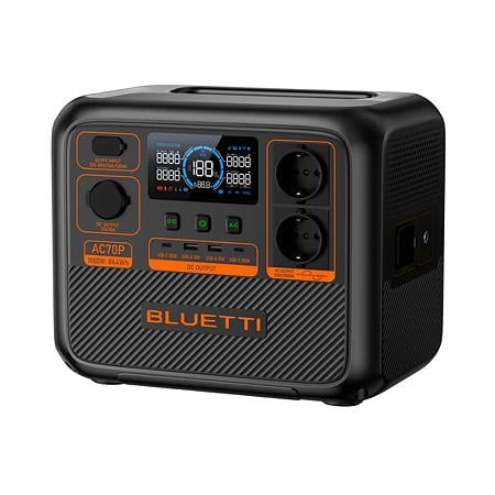 Statie de energie portabila Bluetti AC70P, 1000W, 864Wh, LiFePO4, UPS, incarcare rapida, Power Lifting 2000W