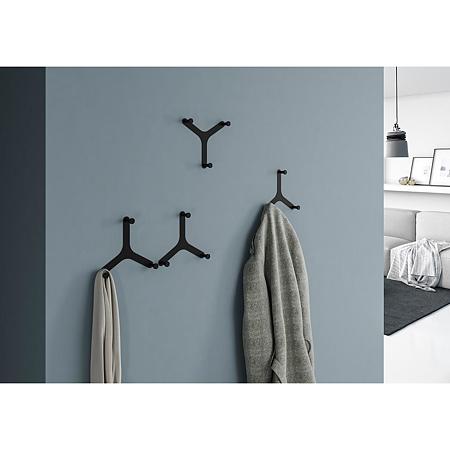Cuier metalic forma Y, otel, negru, 176 x 30 x 176 mm Cuier metalic forma Y, otel, negru, 176 x 30 x 176 mm