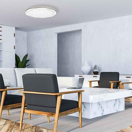 Plafoniera LED Optima, 52 W, 3640 lm, alb, diametru 48 cm