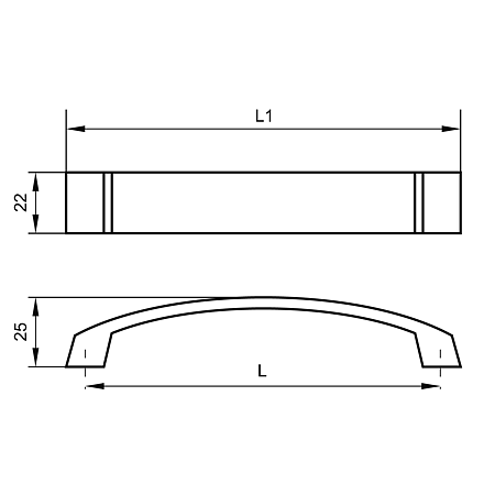 Maner din zamac LB291 256 mm satin bej