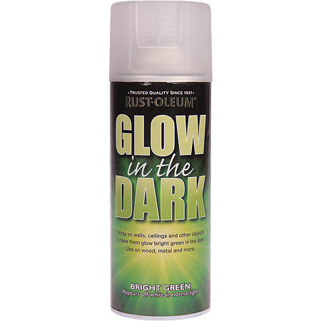 Vopsea spray fluorescenta Rust-Oleum Glow in the dark, alb, lucios, interior/exterior, 400 ml