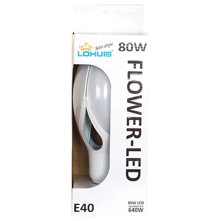 Bec LED Lohuis Flower, E40, 80 W, 8500 lm, lumina rece 6500K