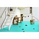 Covor PVC linoleum Spark, turcoaz, grosime 2 mm, latime 200 cm