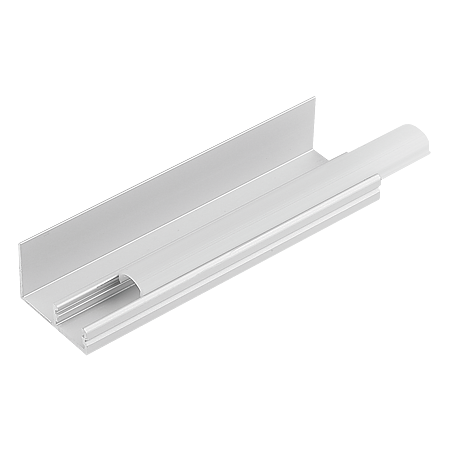 Profil aluminiu LED pentru plinta, opac, 4 m