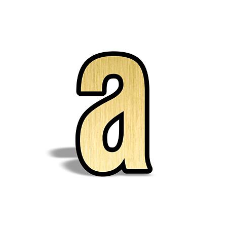Litera usa/poarta "a", ABS, auriu, 3.5 x 5.5 cm