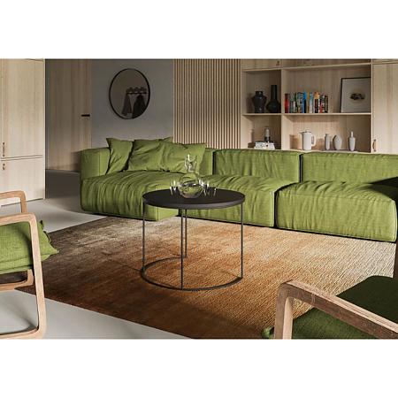 Cadru circular masa, otel, negru mat, 10 x 598 x 440 mm 