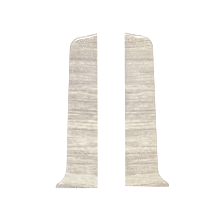 Set terminatie plinta parchet stanga/dreapta Korner Siena 80, frasin Norvegian 803, PVC, 2 bucati/set