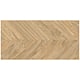 Gresie portelanata exterior/interior KAI Tilia brown, rectificata, tip chevron, mat, decor lemn, maro, 60 x 120 cm