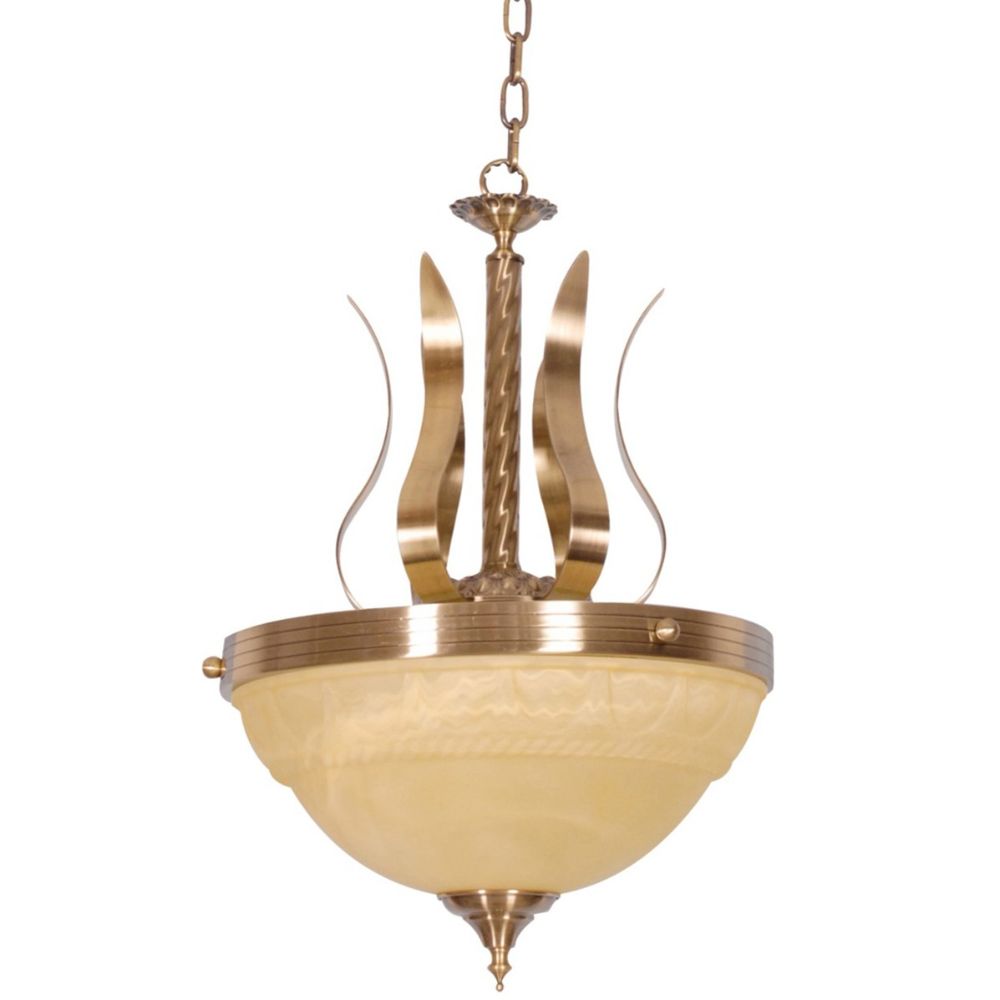 Pendul Alexia KL 7033, 2 x E27, 60 W, D 300 mm, bronz, crem