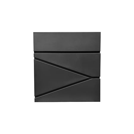 Cutie postala 3 in 1 exterior, otel galvanizat, gri antracit, 370 x 370 x 105 mm