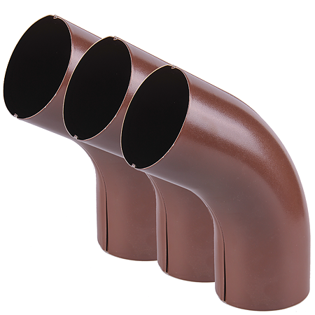 Cot 60° burlan, metalic, 88 mm, maro RAL 8017 Cot 60° burlan, metalic, 88 mm, maro RAL 8017