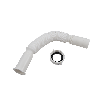 Sifon flexibil Gobe, polipropilena, alb, 1/4 inch