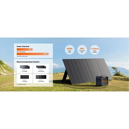 Statie de energie portabila Bluetti AC70P, 1000W, 864Wh, LiFePO4, UPS, incarcare rapida, Power Lifting 2000W