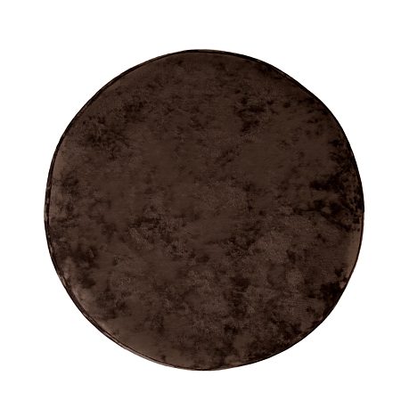 Taburet Ring, inel stejar, catifea maro E60, rotund, 38 x 38 x 40 cm