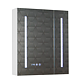 Oglinda cu dulap baie Badenmob LED Edge, PAL, alb, 60 x 15 x 68 cm