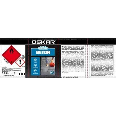 Email Oskar Direct pe Beton, rosu, interior/exterior, 0,75 L