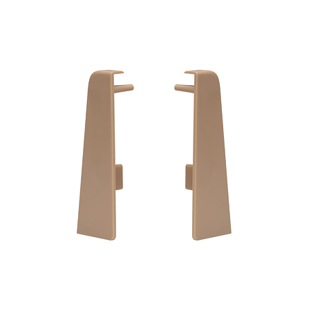 Set terminatie plinta parchet stanga/dreapta Set, nuc modern, MDF, 60 x 19 mm, 4 bucati/set