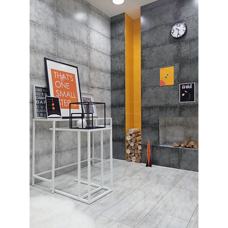 Faianta baie / bucatarie, Megapolis 1C Light Grey, gri, mat, aspect de beton, 60 x 30 cm