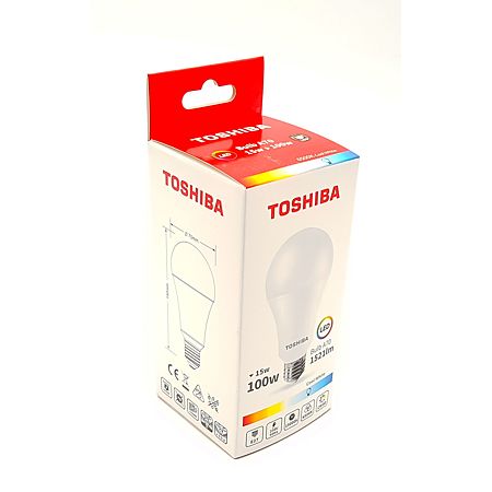 Bec LED Toshiba A70, E27, 15 W, 1521 lm, lumina rece 6500 K