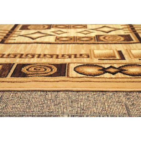 Covor clasic Gold 364/12, polipropilena BCF, bej-maro, 160 x 225 cm