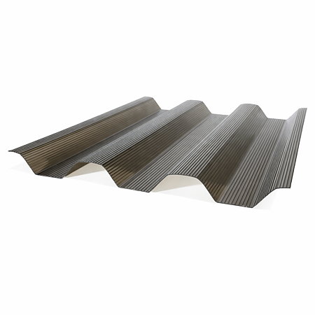 Placa policarbonat trapez Polyplast Puls 76/18, bronz, grosime 1 mm, 2000 x 1060 mm