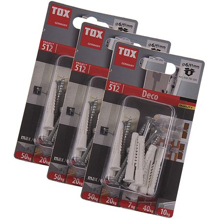 Diblu cu surub Deco 4AS-K, 6 x 41 mm