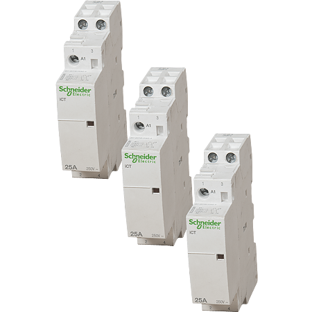 Contactor modular Schneider A9C20732, 25A, 2P 230/240 V c.a. 2NO, 81 x 18 x 68.5 mm