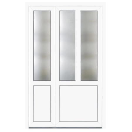 Usa PVC pentru intrare, alb, 120 x 200 cm, 5 camere, stanga