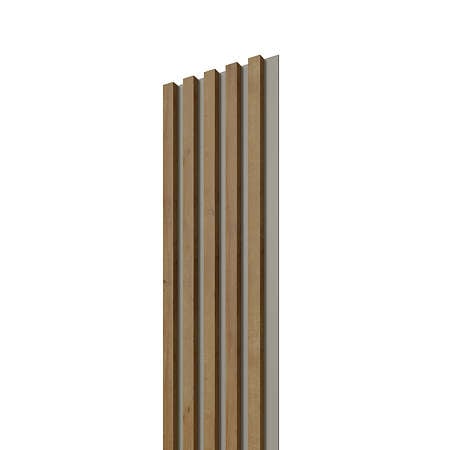 Panou decorativ Linea Select, 5 lamele, MDF, stejar / casmir, interior, 265 x 24.5 x 1.9 cm