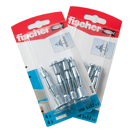 Diblu din metal cu surub, Fischer HM, 5 x 52 mm, 5 x 60 mm, 4 buc