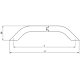Maner aluminiu Ika BR-256, satin-argint, 224 mm