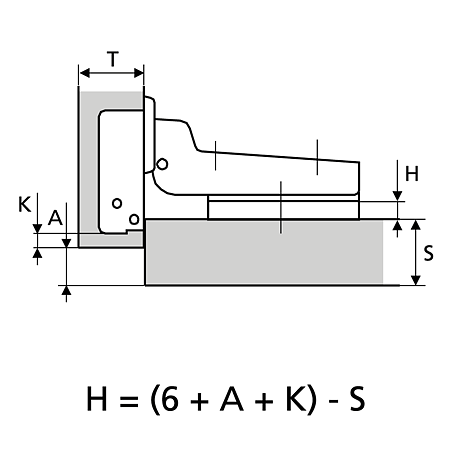 Balama usa semiaplicata, FGV M Slide-On, otel, cromat, 110° 