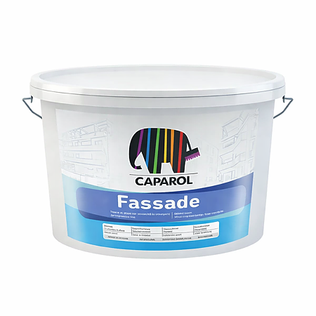  Vopsea lavabila exterior Caparol Fassade, rezistenta la intemperii, alb, 2,5 l