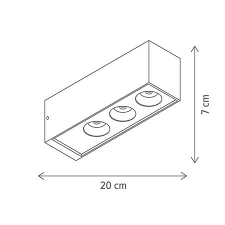 Aplică LED HUNTER 3, KL121058, 8W, 4000K, negru