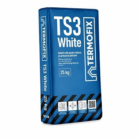 Adeziv si masa spaclu polistiren expandat Termofix TS3, interior/exterior, alb, 25 kg