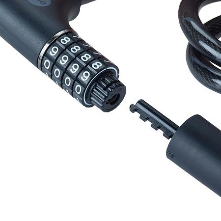Cablu antifurt bicicleta, Yale, cu cifru si cheie, 100 cm