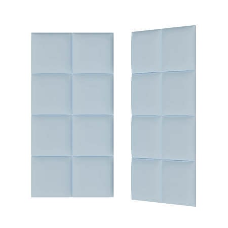 Panou decorativ tapitat, Kids Baby Blue, patrat, 300 x 300 x 37 mm