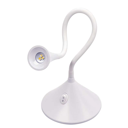 Lampa de birou LED Cora, 2,4 W, flexibila, alba