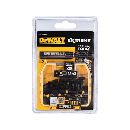 Set biti DeWalt DT70564T-QZ Extreme Flextorq, cu ghidaj, 25 piese