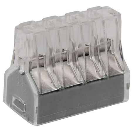 Clema de montaj cu pasta IEK, 2.5 mmp, gri transparent, 4 conexiuni, 4 bucati