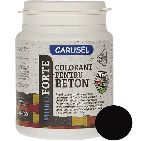 Colorant pentru beton Carusel, negru, 200 ml