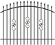 Panou gard Morena, otel galvanizat, negru, RAL 9005, 1500 - 1700 x 2000 mm