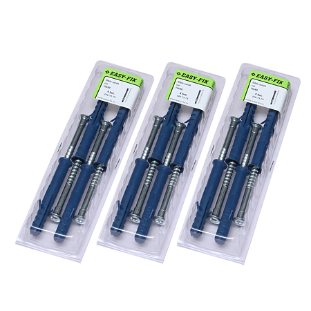 Diblu surub cui, tip W, nylon, 10 x 80 mm, 4 buc
