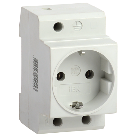 Priza IEK RAR 10-3-OP, 2P+E, 250V, 16 A, alb