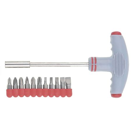 Set biti si surubelnita cu maner in forma de T MTX, 11 buc