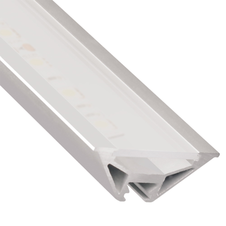 Profil triunghiular, aluminiu anodizat, plastic, 32 x 32 mm, 2 m