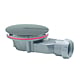 Sifon cadita dus / pardoseala Wirquin SlimPlus extra plat h=40 mm, corp ABS, anti miros, filtru de par, iesire Ø40 mm, debit 34 l/min, negru mat, 187 x 60 x Ø118 mm