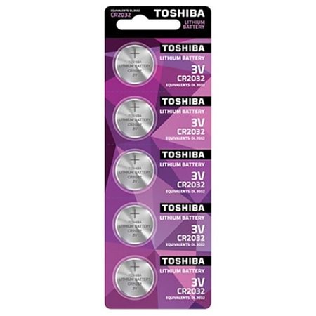 Baterie litiu Toshiba CR2032 PW, 3 V, 5 buc/blister