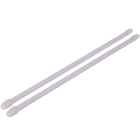 Bara perdeluta, extensibila, metal, alb, 40/60 cm, set 2 buc  