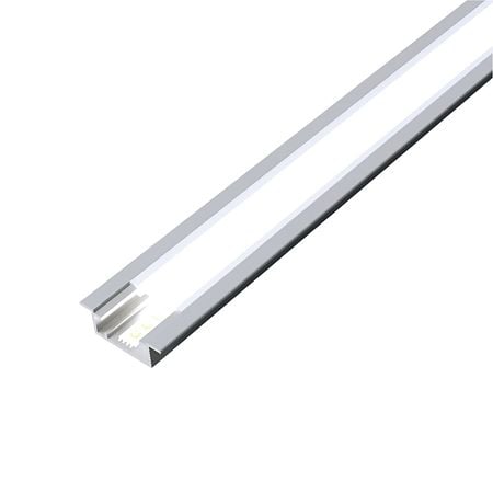 Profil de trecere cu banda LED.822.10.PKR2, fara diferenta de nivel, aluminiu, incorporabil, lucios, 28 x 2700 mm